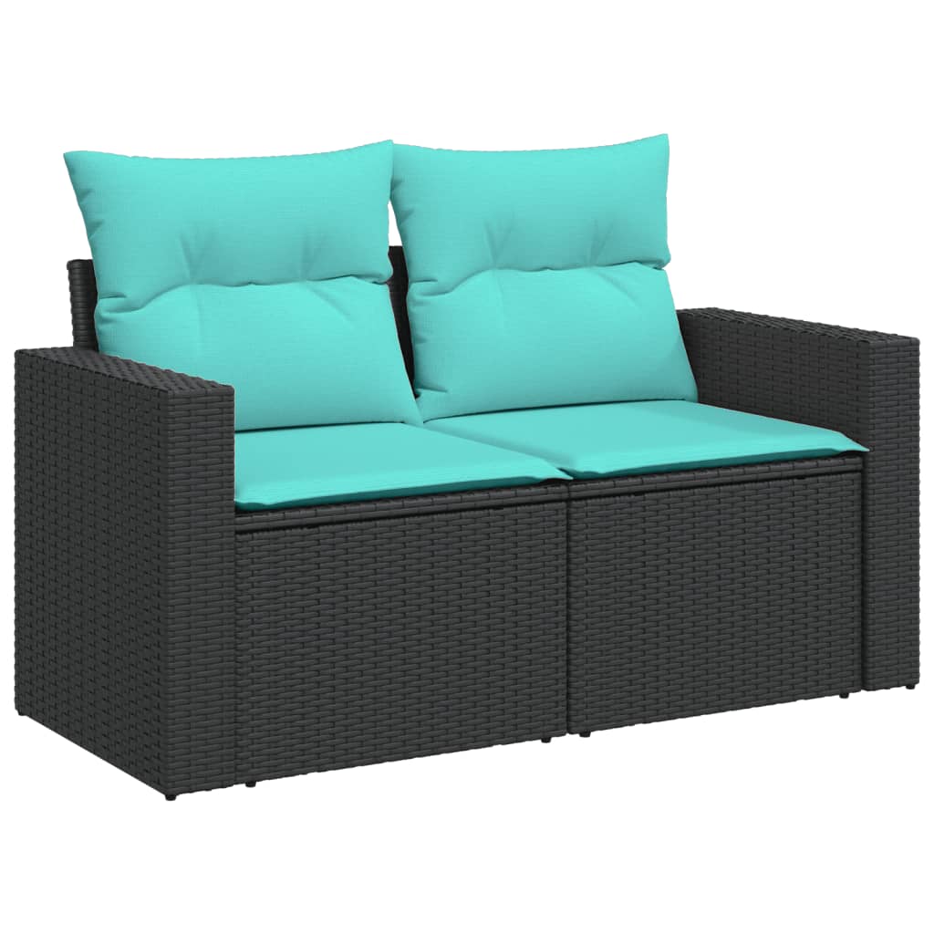 vidaXL 7-Piece Lounge Set with Cushions Poly Rattan Grey