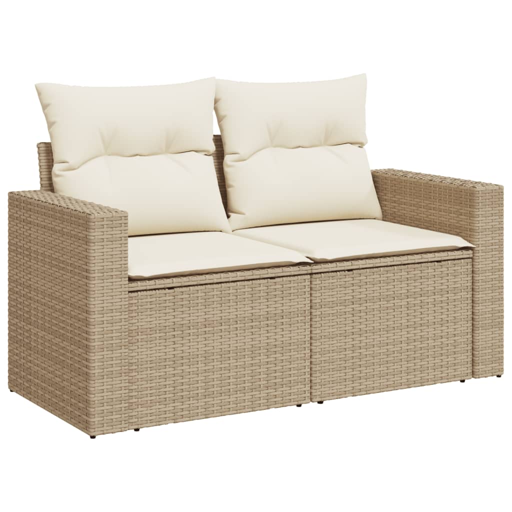 vidaXL 11-delige Loungeset met kussens poly rattan zwart