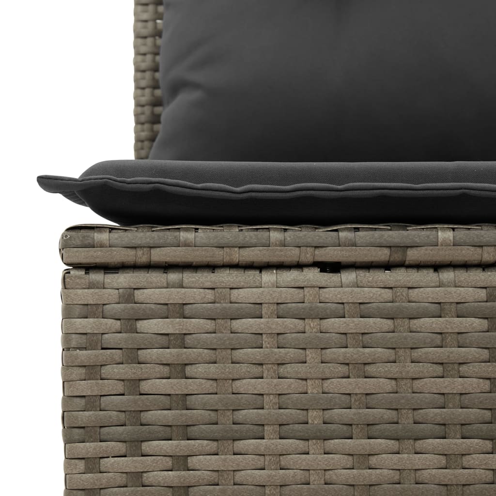 vidaXL 13-delige Loungeset met kussens poly rattan zwart