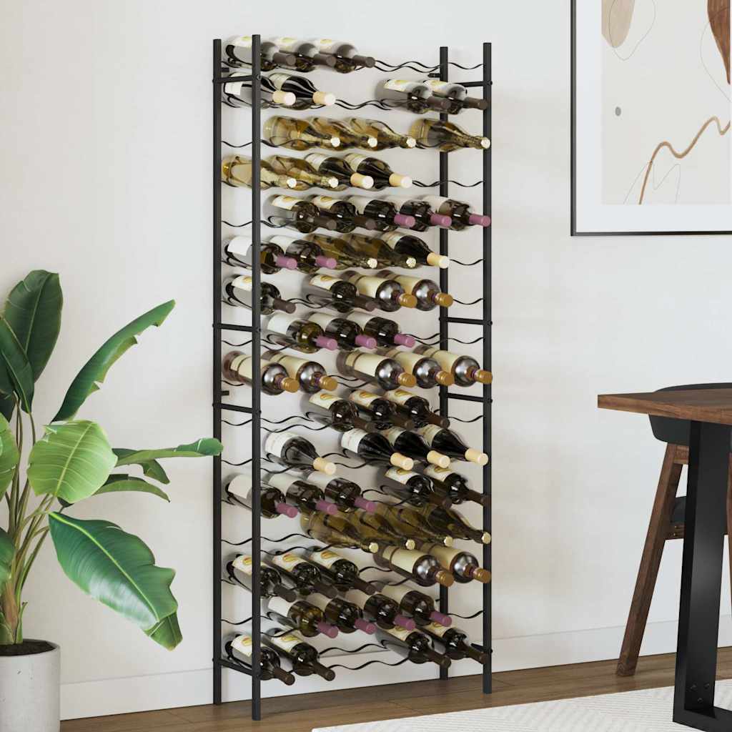 vidaXL Wine Rack for 48 Bottles Metal Black