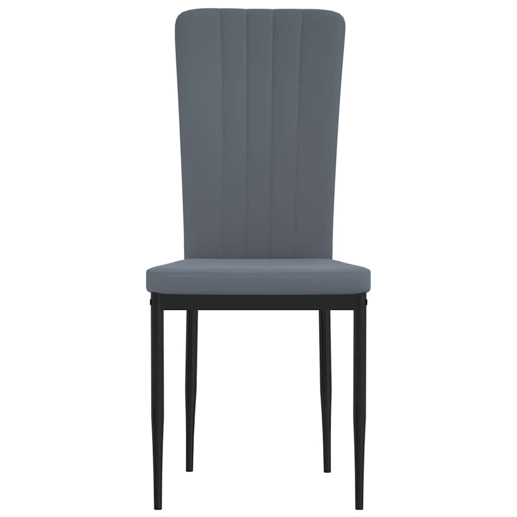 vidaXL Eetkamerstoelen 2 st fluweel donkergrijs