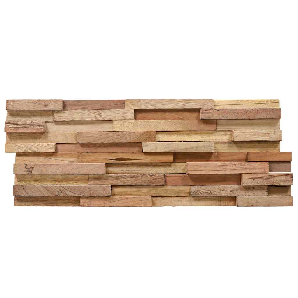 vidaXL Wall Panels 10 pcs 3D 1.08 m² Solid Teakwood