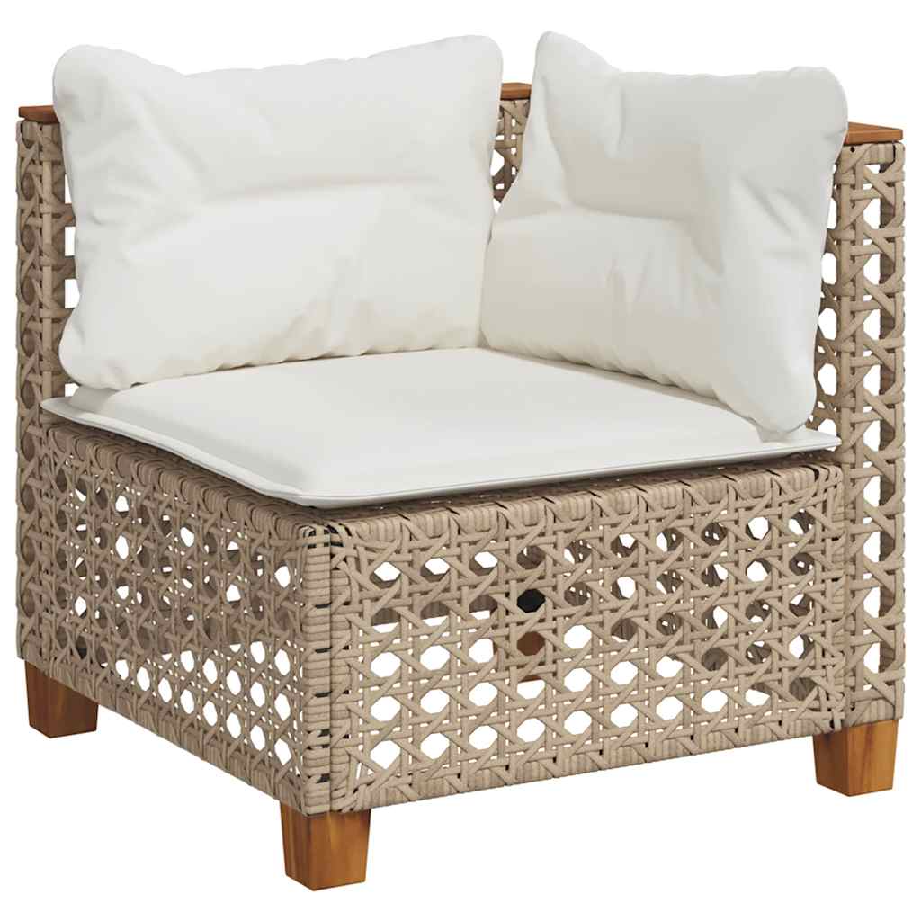 vidaXL 8-delige Loungeset met kussens poly rattan zwart