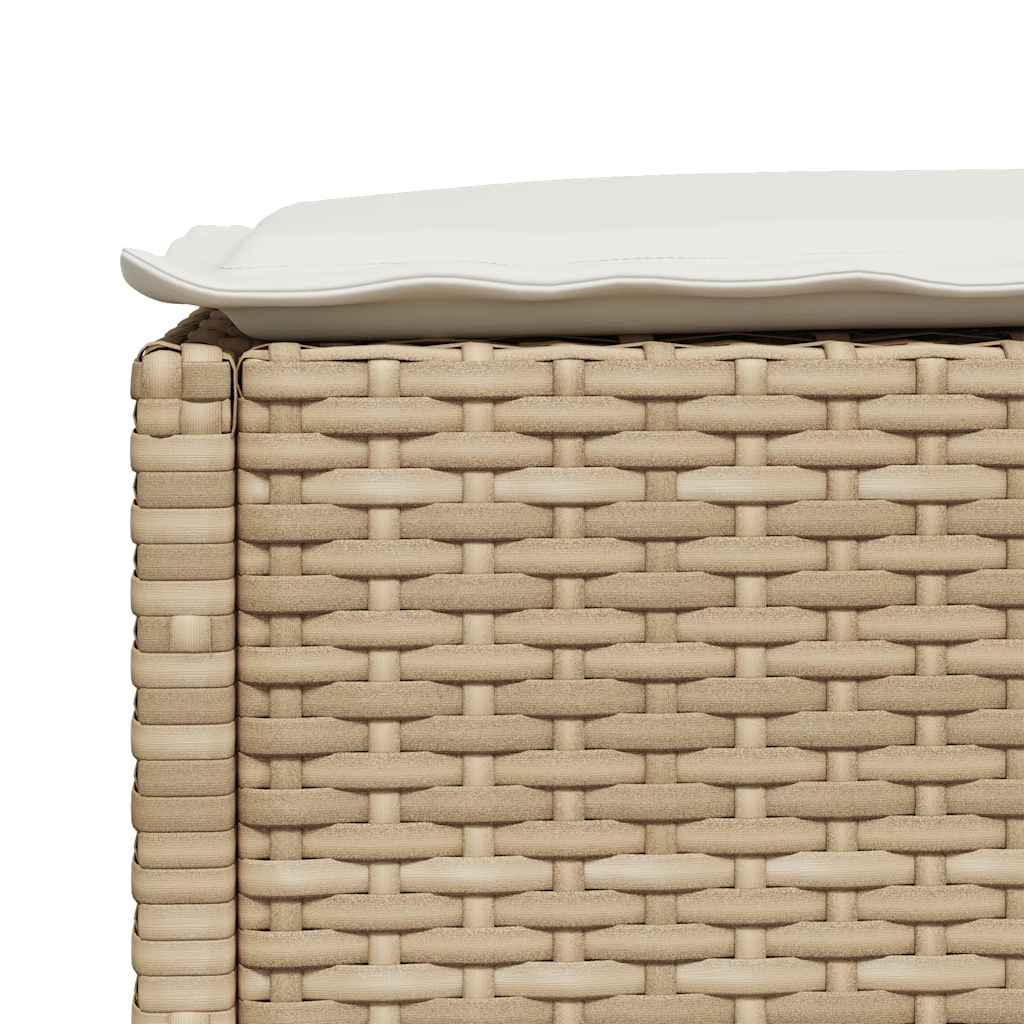 vidaXL 7-delige Loungeset met kussens poly rattan zwart
