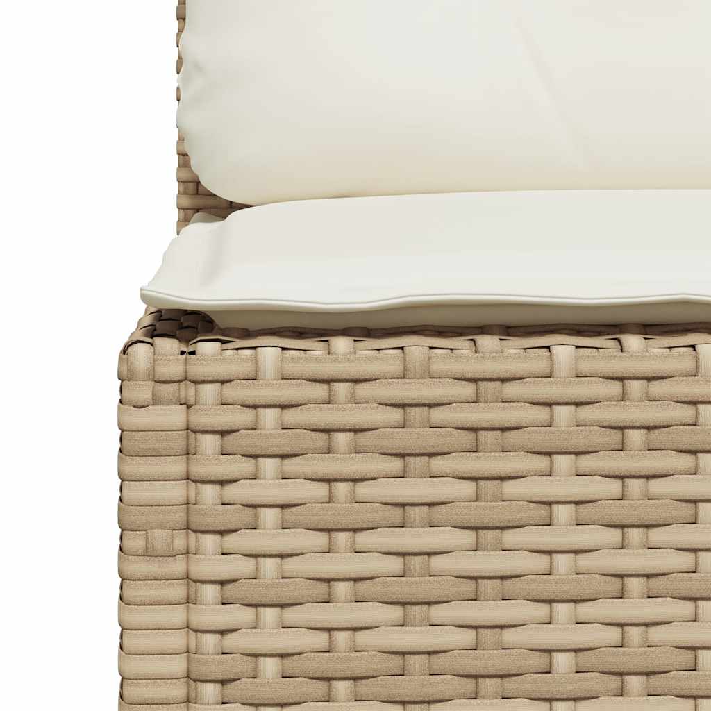 vidaXL 10-delige Loungeset met kussens poly rattan zwart