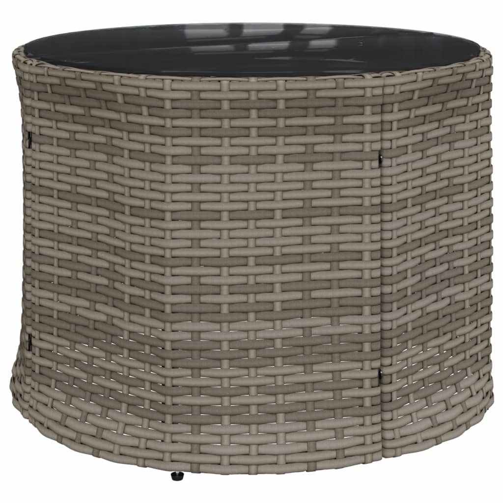 vidaXL 2-Piece Half-Round Poly Rattan Lounge Set Black