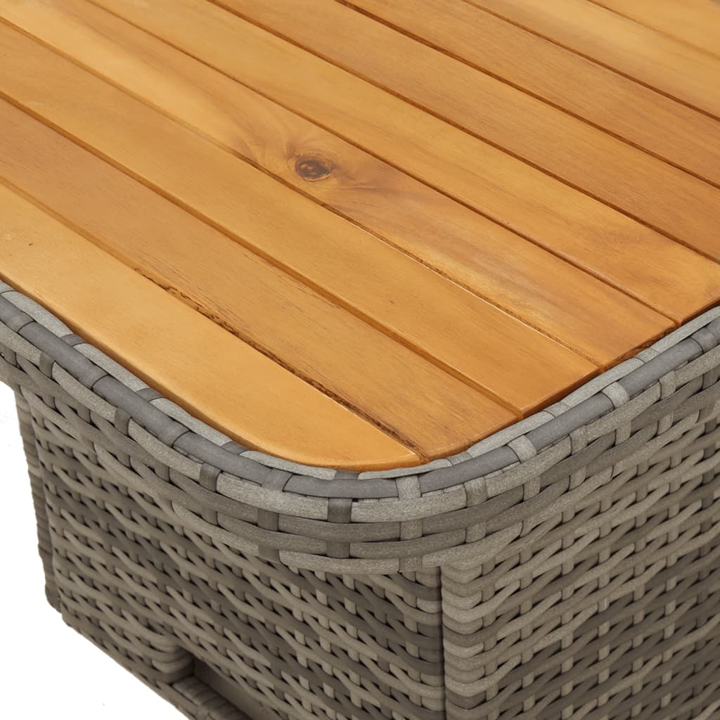 vidaXL 5-delige Loungeset met kussens poly rattan zwart