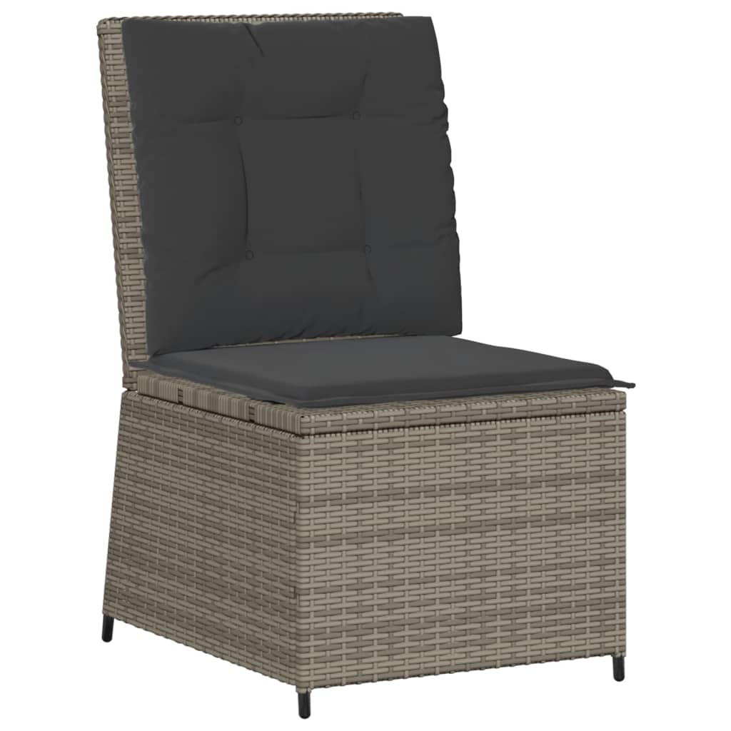 vidaXL 5-delige Loungeset met kussens poly rattan zwart