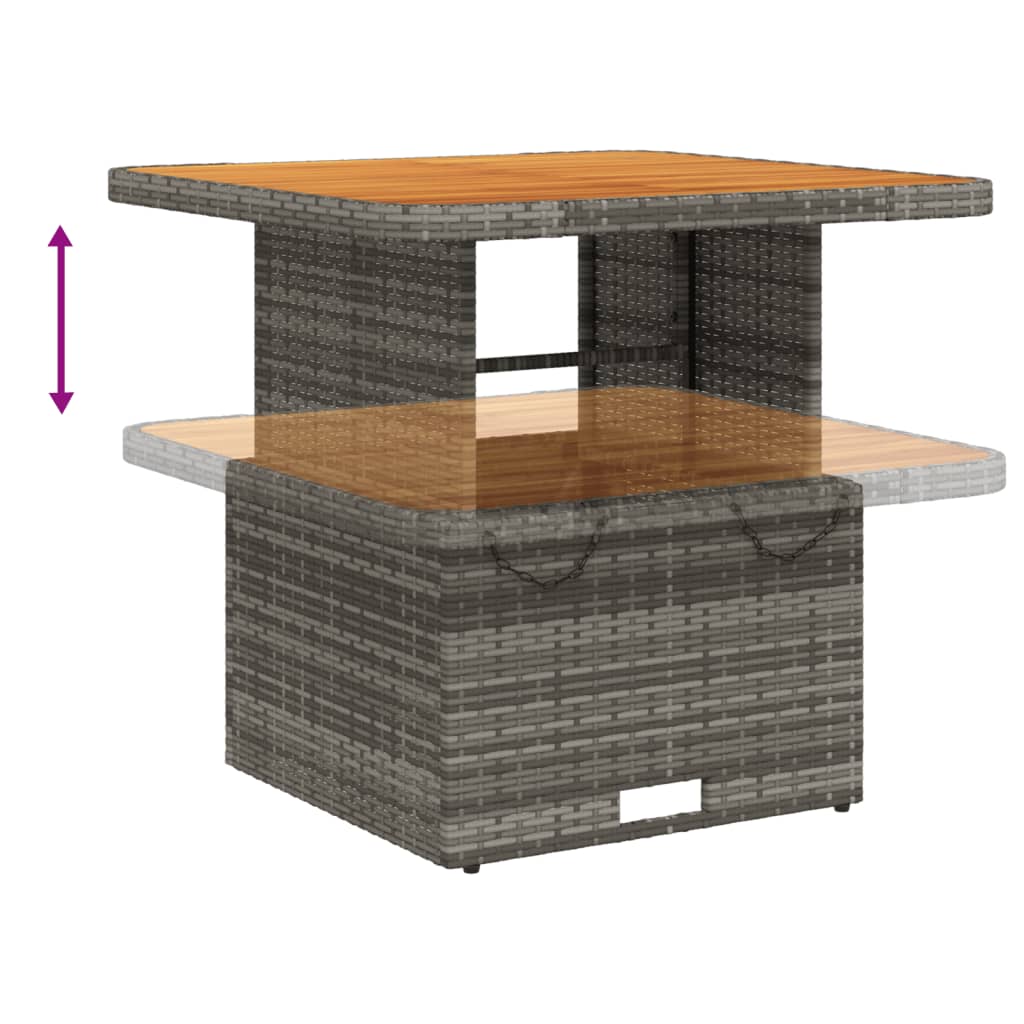 vidaXL 7-delige Loungeset met kussens poly rattan zwart