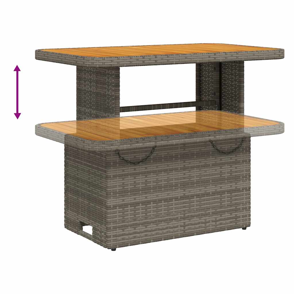 vidaXL 3-delige Loungeset met kussens poly rattan zwart