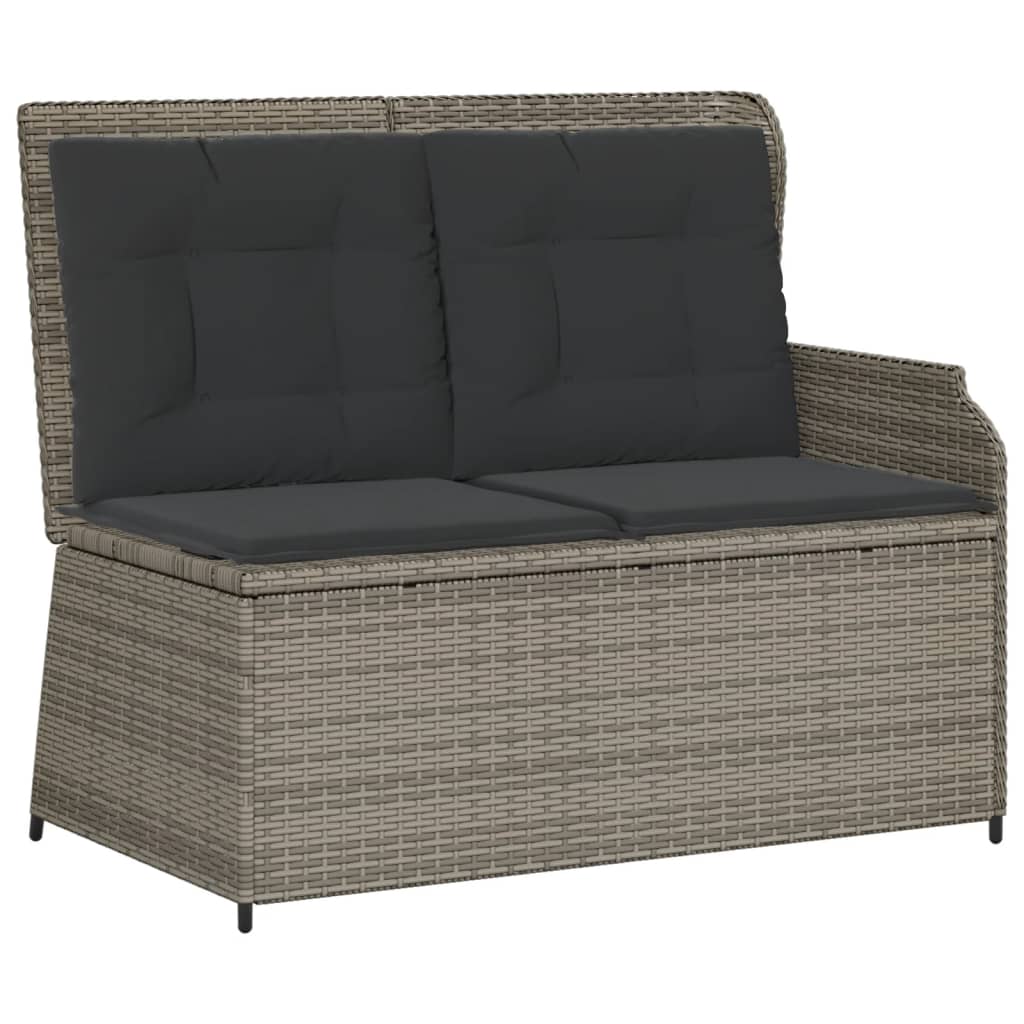 vidaXL 6-delige Loungeset met kussens poly rattan beige