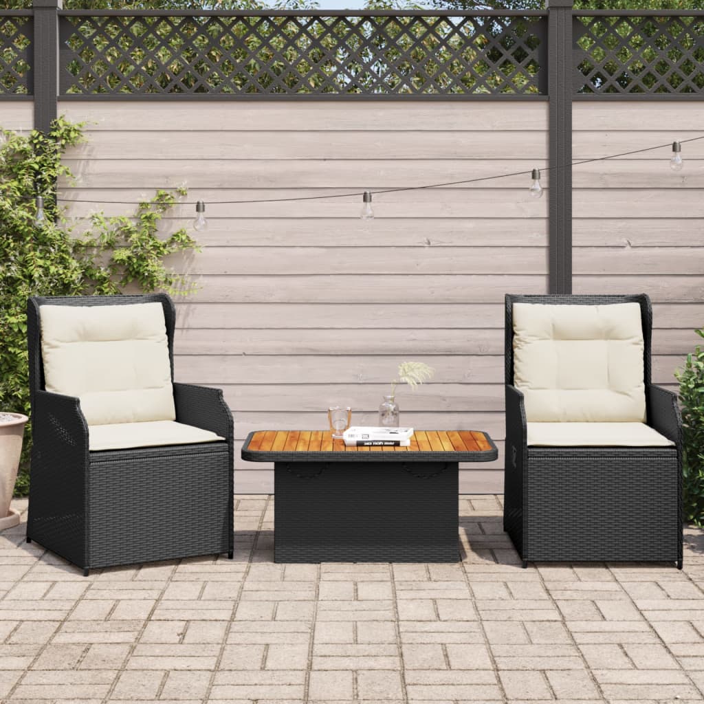 vidaXL 5-Piece Lounge Set with Cushions Poly Rattan Beige