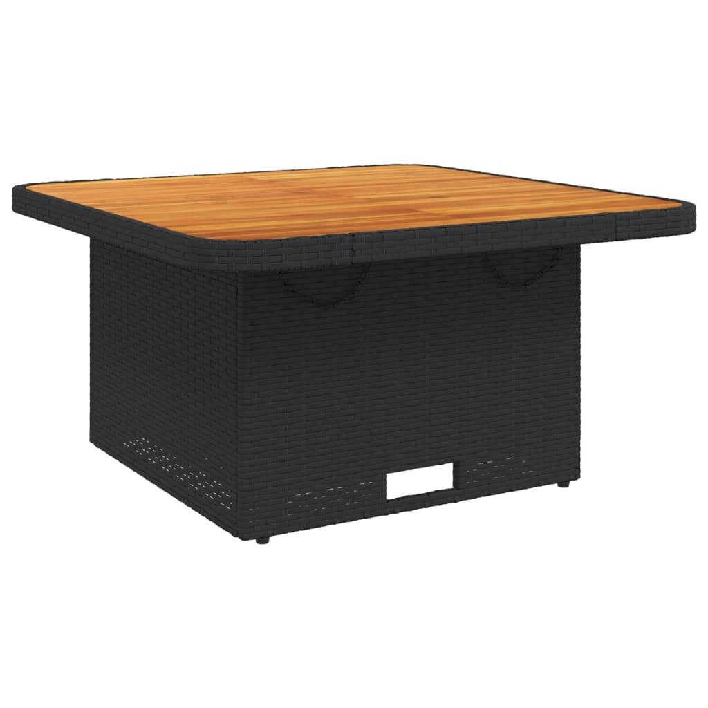 vidaXL 3-delige Bistroset met kussens poly rattan zwart