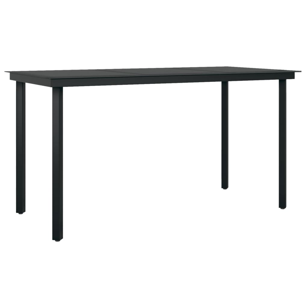 vidaXL 3-delige Tuinset met kussens poly rattan zwart