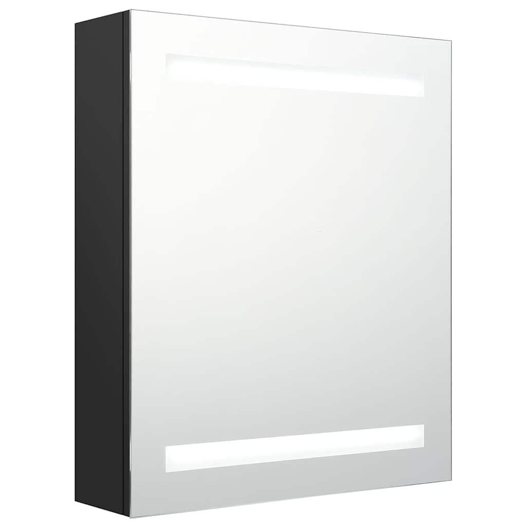 vidaXL Badkamerkast met spiegel en LED 50x14x60 cm betongrijs