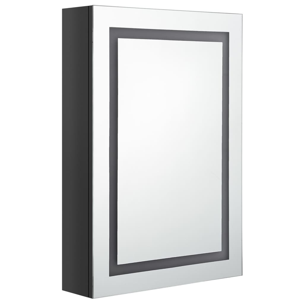 vidaXL Badkamerkast met spiegel en LED 50x13x70 cm betongrijs