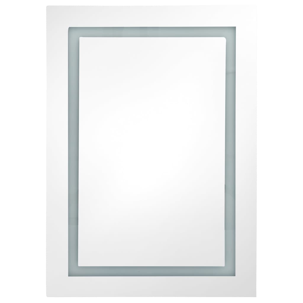 vidaXL Badkamerkast met spiegel en LED 50x13x70 cm betongrijs
