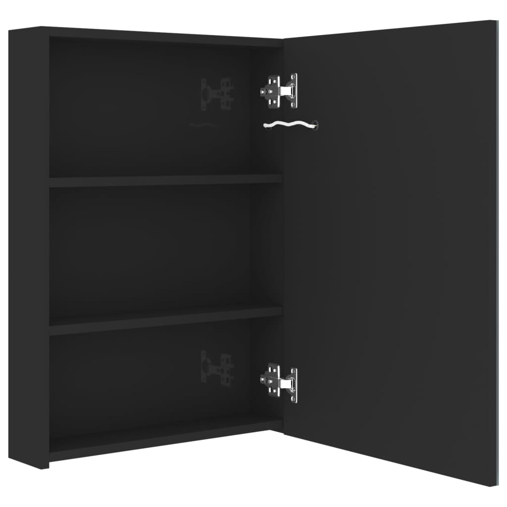 vidaXL Badkamerkast met spiegel en LED 50x13x70 cm betongrijs
