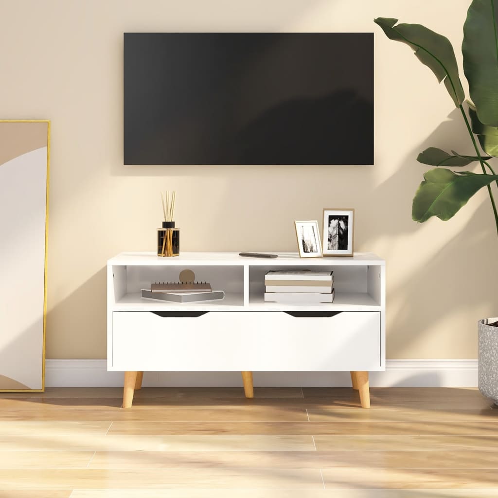 vidaXL Tv-meubel 90x40x48,5 cm bewerkt hout wit