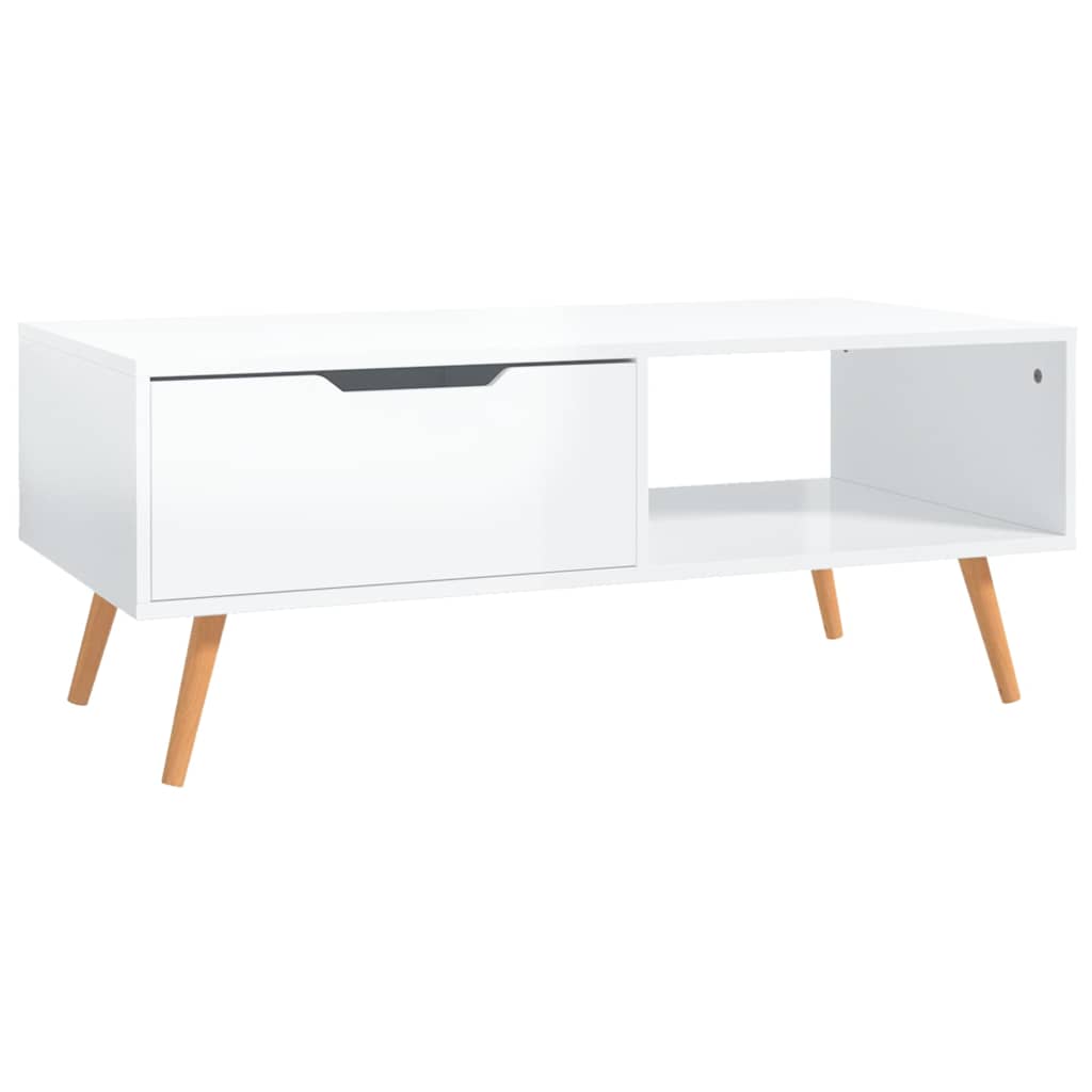 vidaXL Salontafel 100x49,5x43 cm bewerkt hout wit