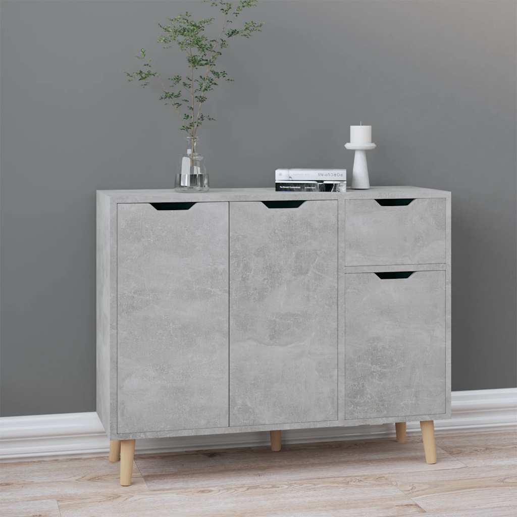 vidaXL Dressoir 90x30x72 bewerkt hout zwart