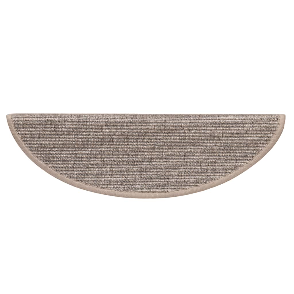 vidaXL Trapmatten 15 st 56x17x3 cm Beige en Grijs Halfrond