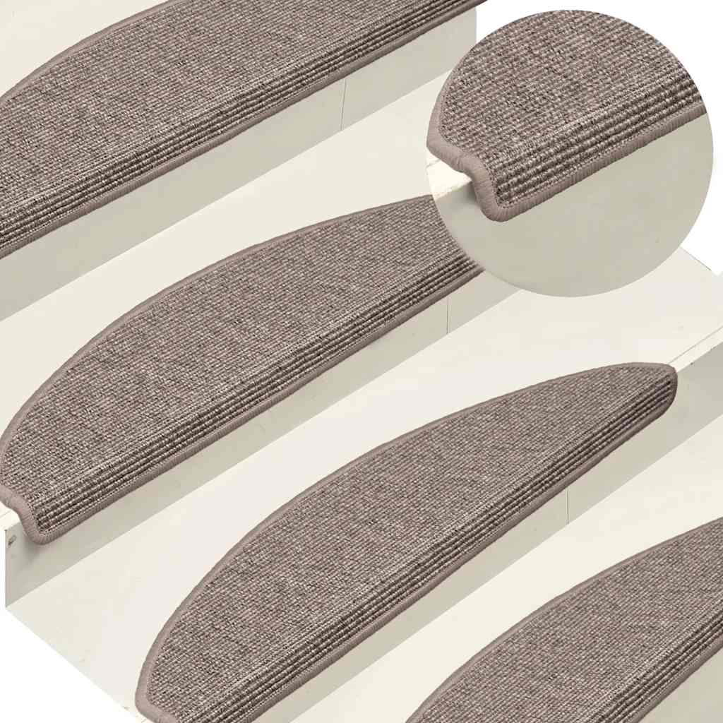 vidaXL Trapmatten 15 st 56x17x3 cm Beige en Grijs Halfrond