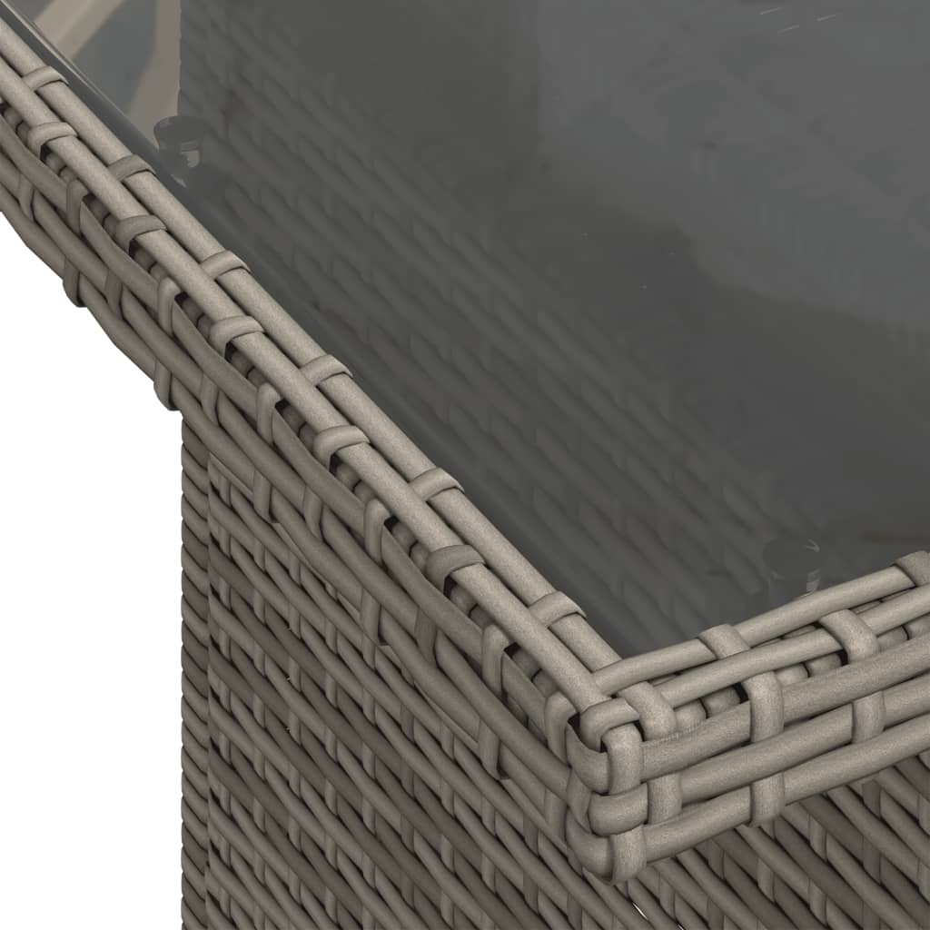 vidaXL 9-delige Loungeset met kussens poly rattan zwart