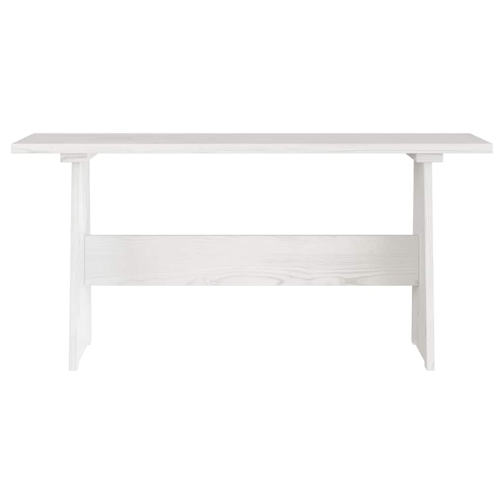 vidaXL Dining Table with Bench REINE Solid Pine Wood White