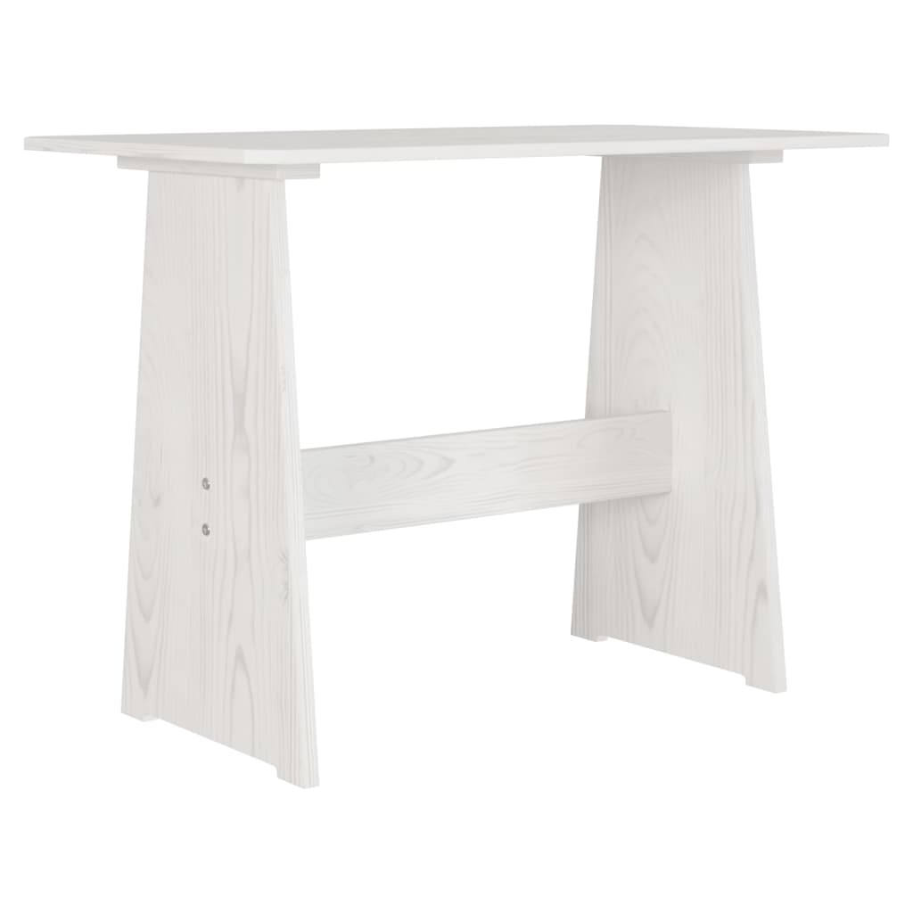 vidaXL Dining Table with Bench REINE Solid Pine Wood White