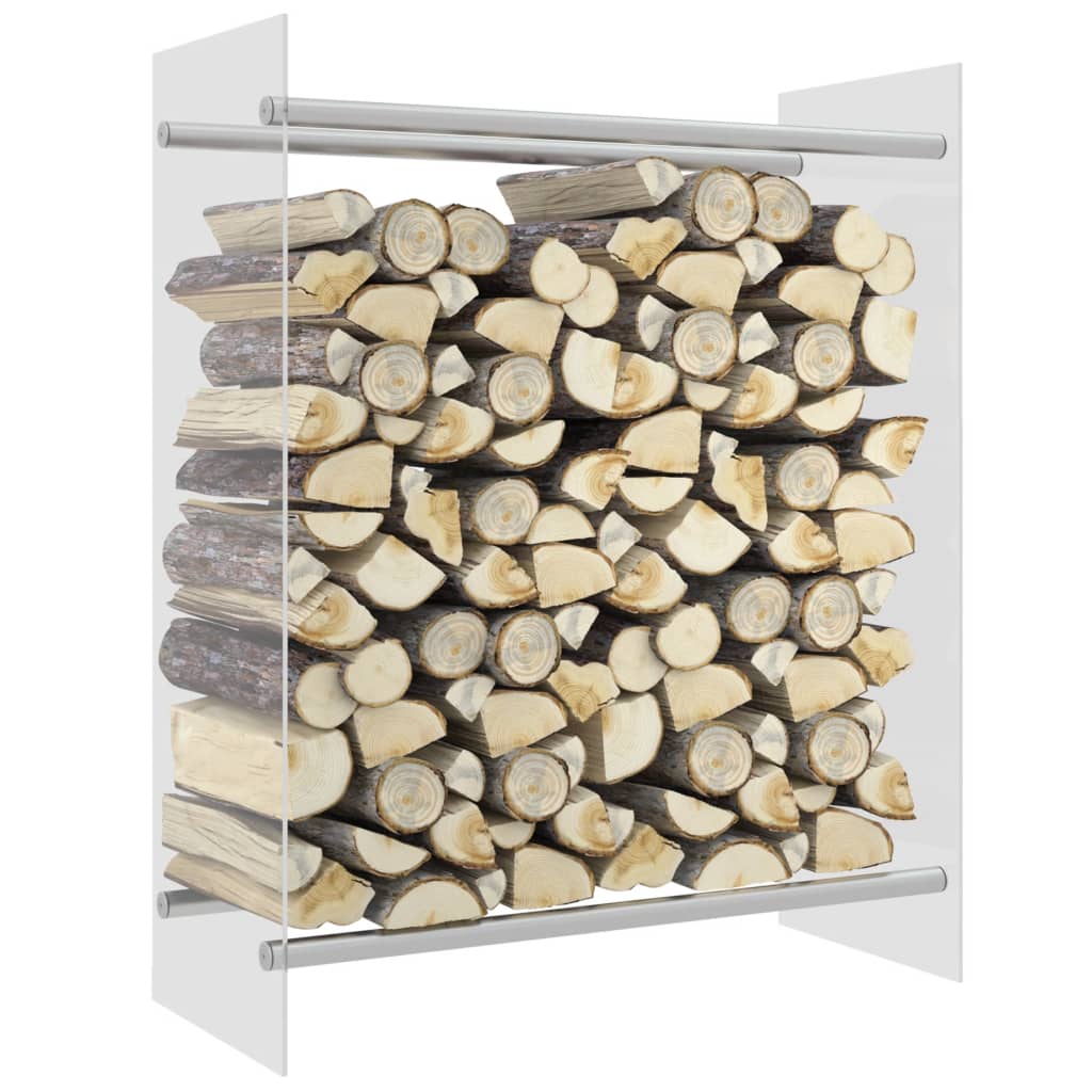 vidaXL Haardhoutrek 40x35x100 cm gehard glas zwart