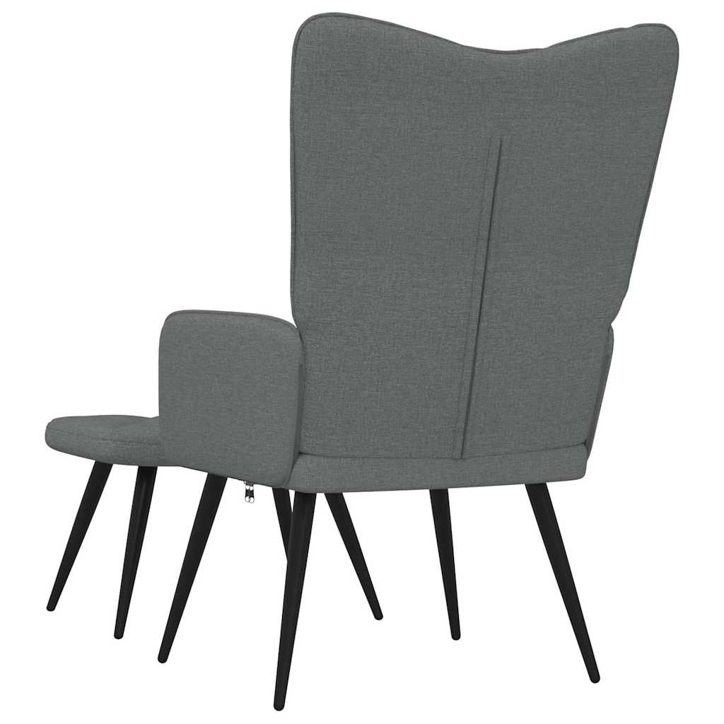 vidaXL Recliner fabric dark grey