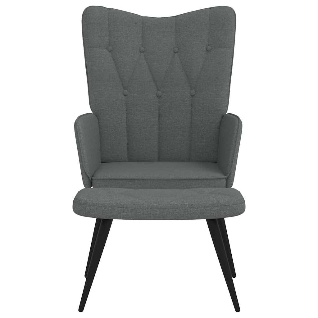vidaXL Recliner fabric dark grey