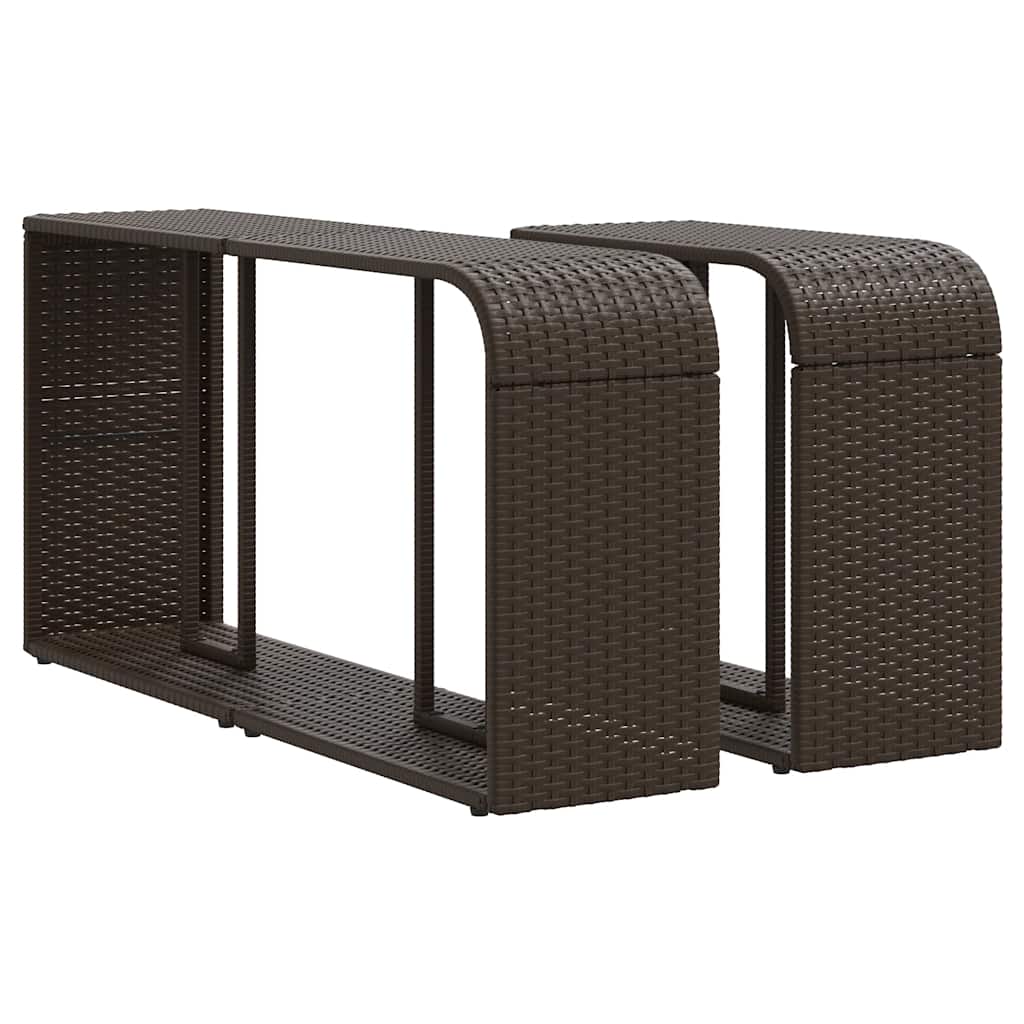 vidaXL 11-delige tuinbankset met kussens, grijs polyrotan