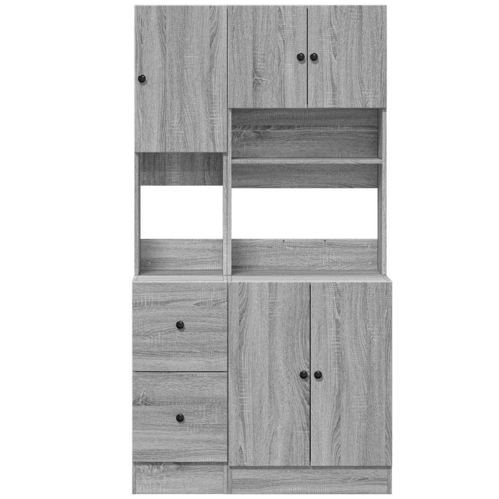 vidaXL Keukenkast 95x50x180 cm bewerkt hout wit