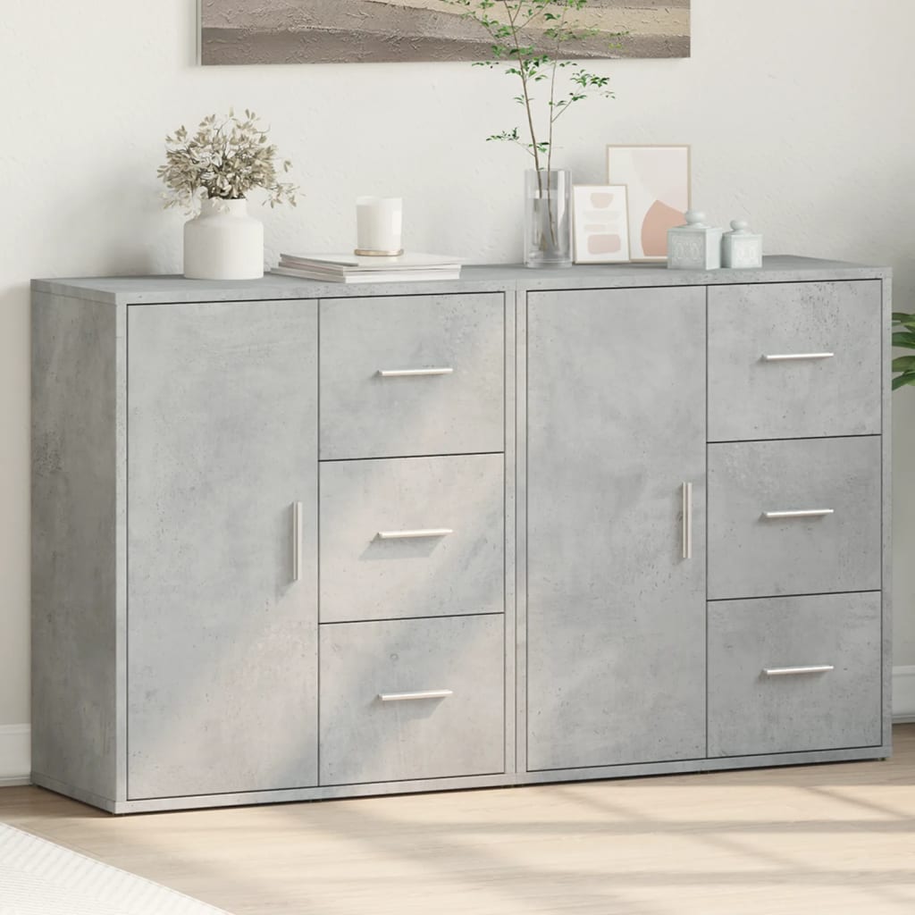 vidaXL Sideboards 2 pcs 60x31x70 cm engineered wood white