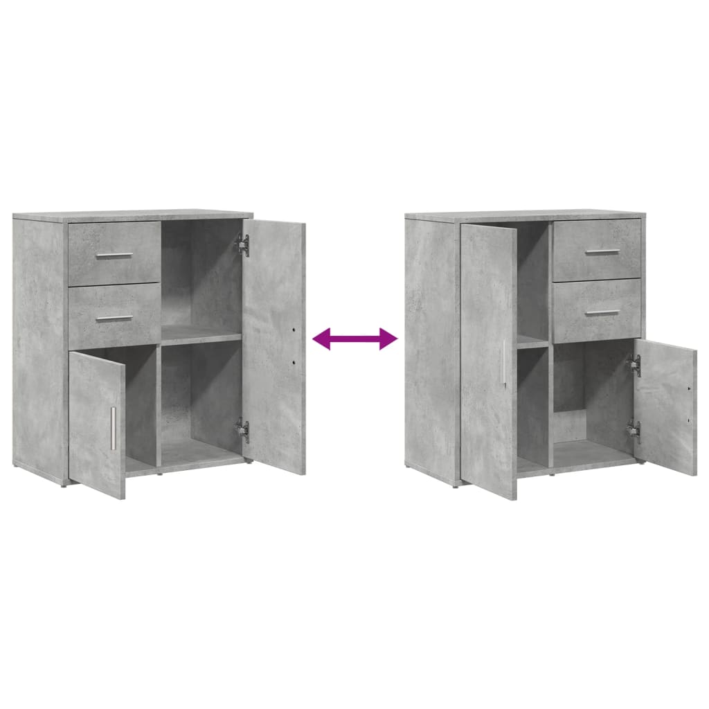 vidaXL Sideboards 2 pcs 60x31x70 cm engineered wood white