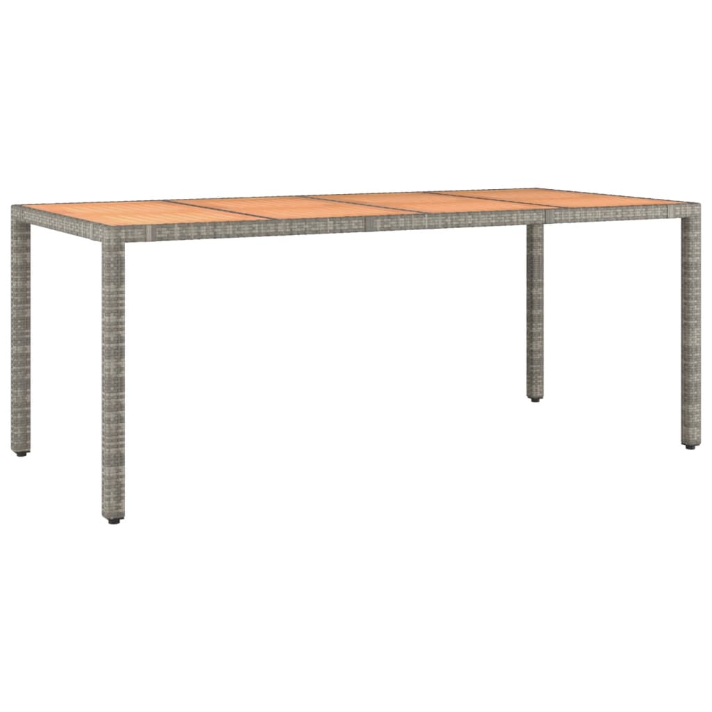 vidaXL 3-delige Bistroset met kussens poly rattan grijs