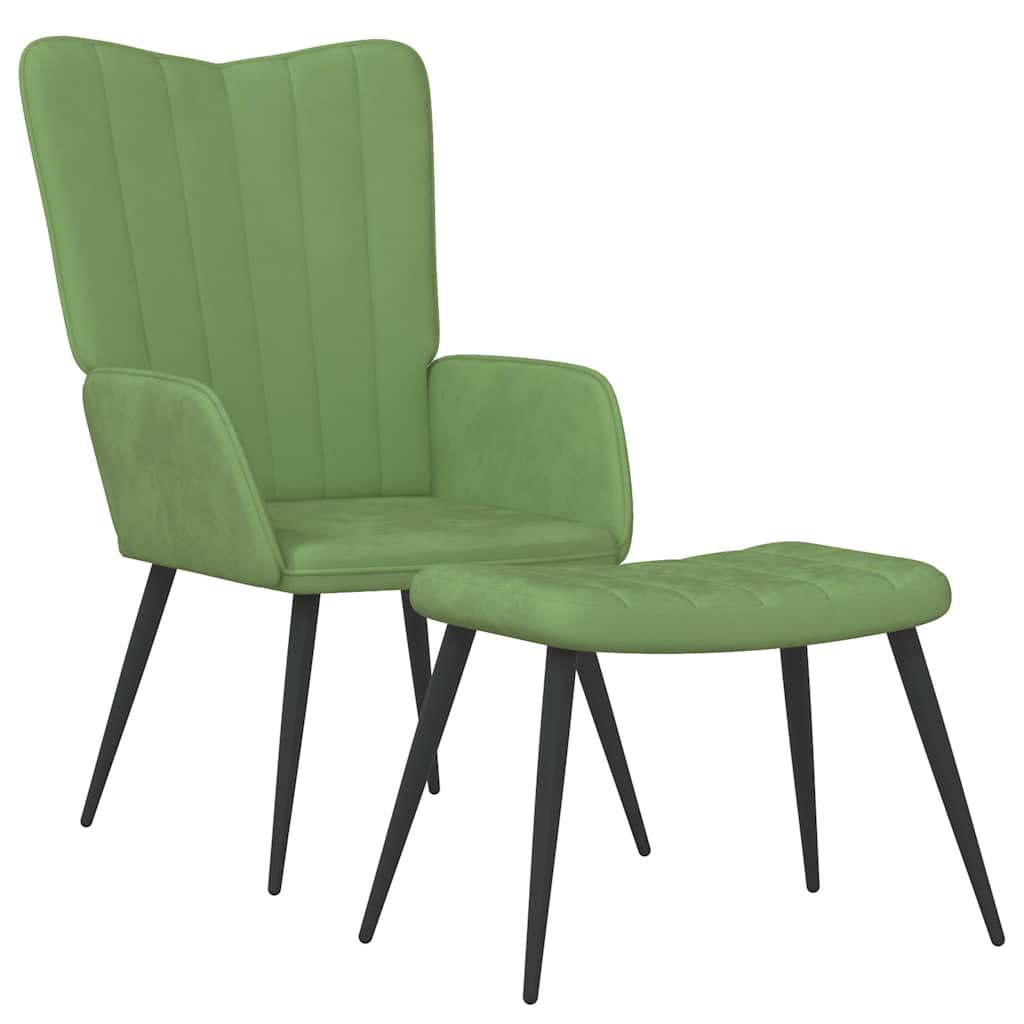 vidaXL Relaxstoel fluweel lichtgrijs