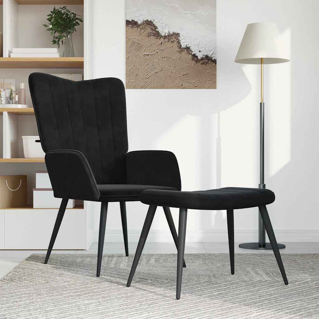 vidaXL Relaxstoel fluweel lichtgrijs