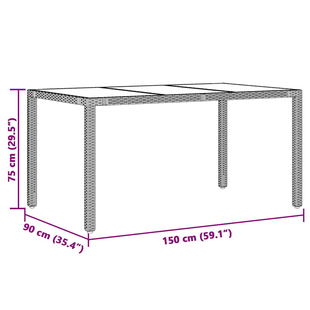 vidaXL 3-delige Bistroset met kussens poly rattan grijs