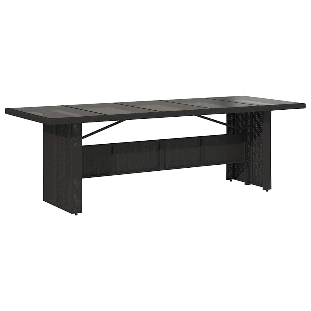 vidaXL 9-delige Bistroset met kussens poly rattan zwart