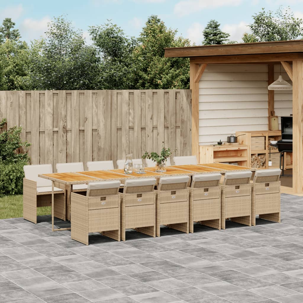 vidaXL 5-piece Garden Lounge Set with Cushions Poly Rattan Black