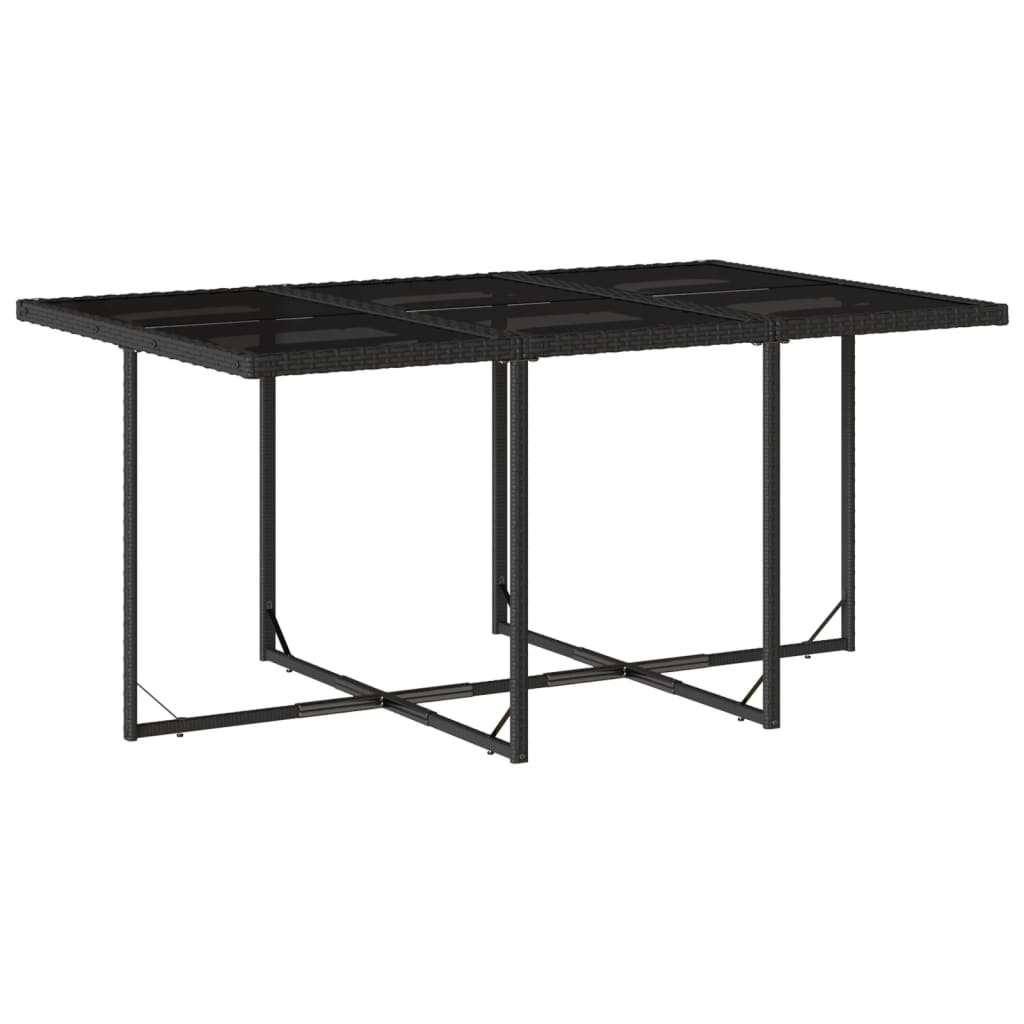vidaXL 9-delige Tuinset poly rattan zwart