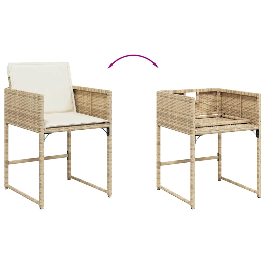 vidaXL 9-delige Tuinset poly rattan zwart