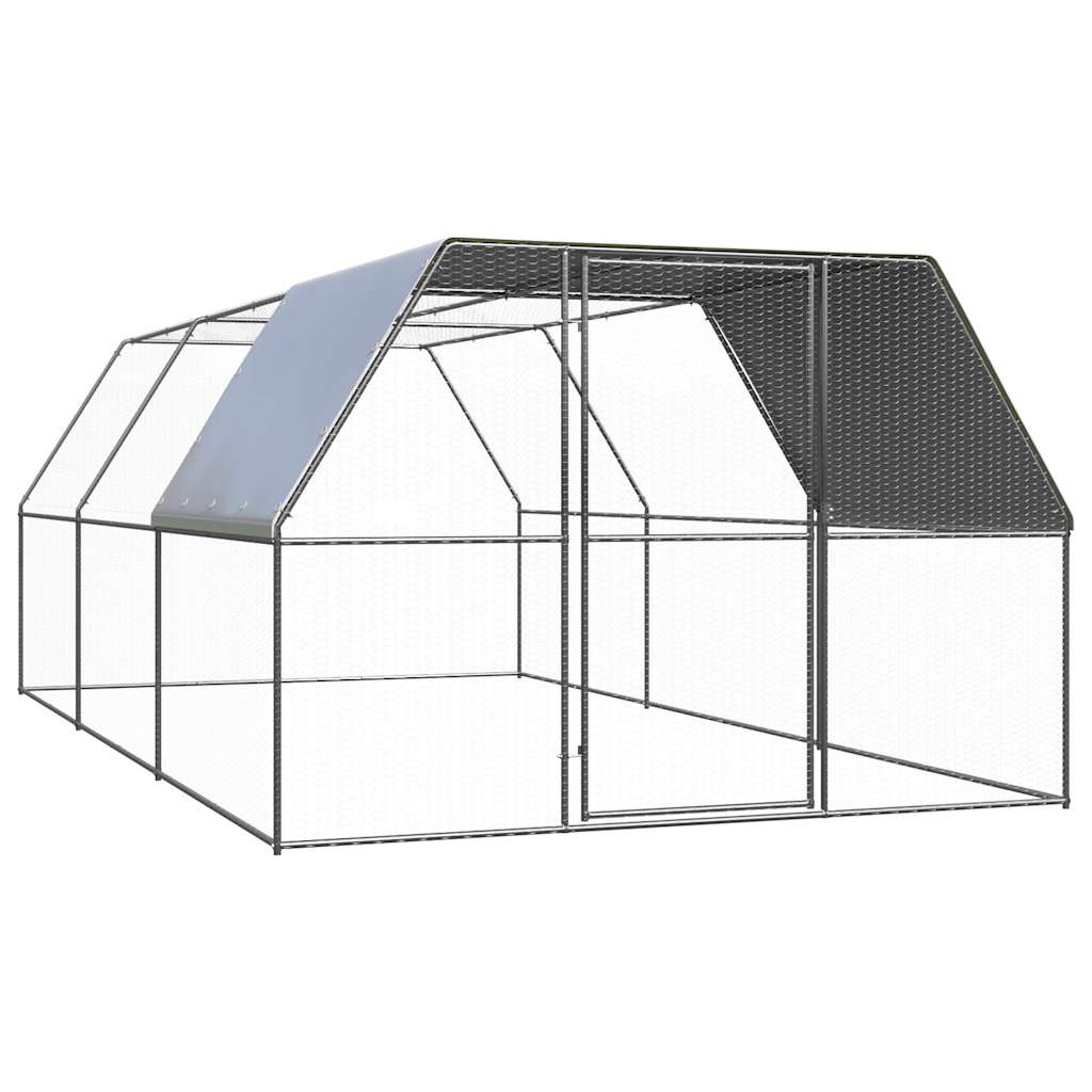 vidaXL Outdoor Chicken Coop 2x2x2 m Galvanized Steel