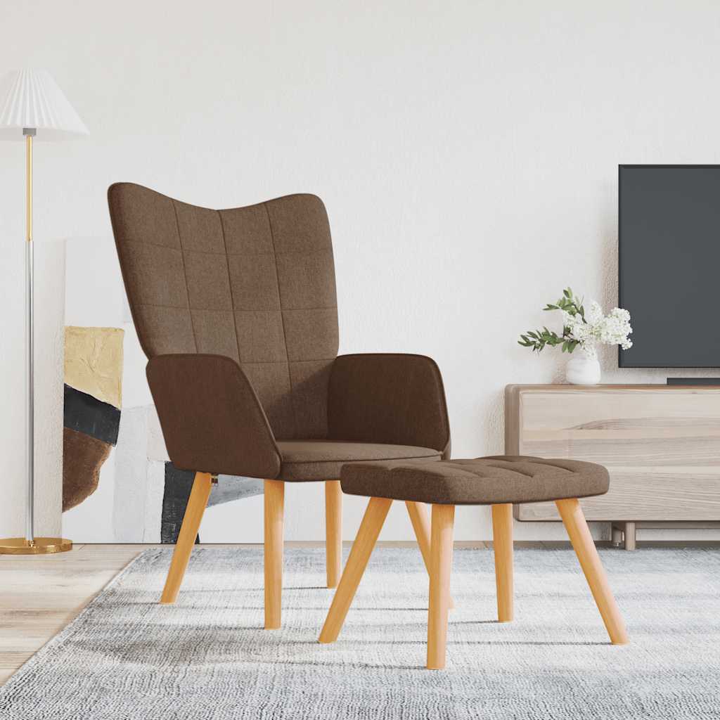 vidaXL Relaxstoel stof lichtgrijs