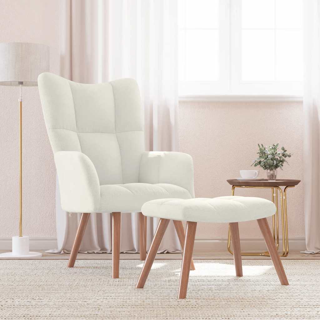 vidaXL Relaxstoel fluweel lichtgrijs