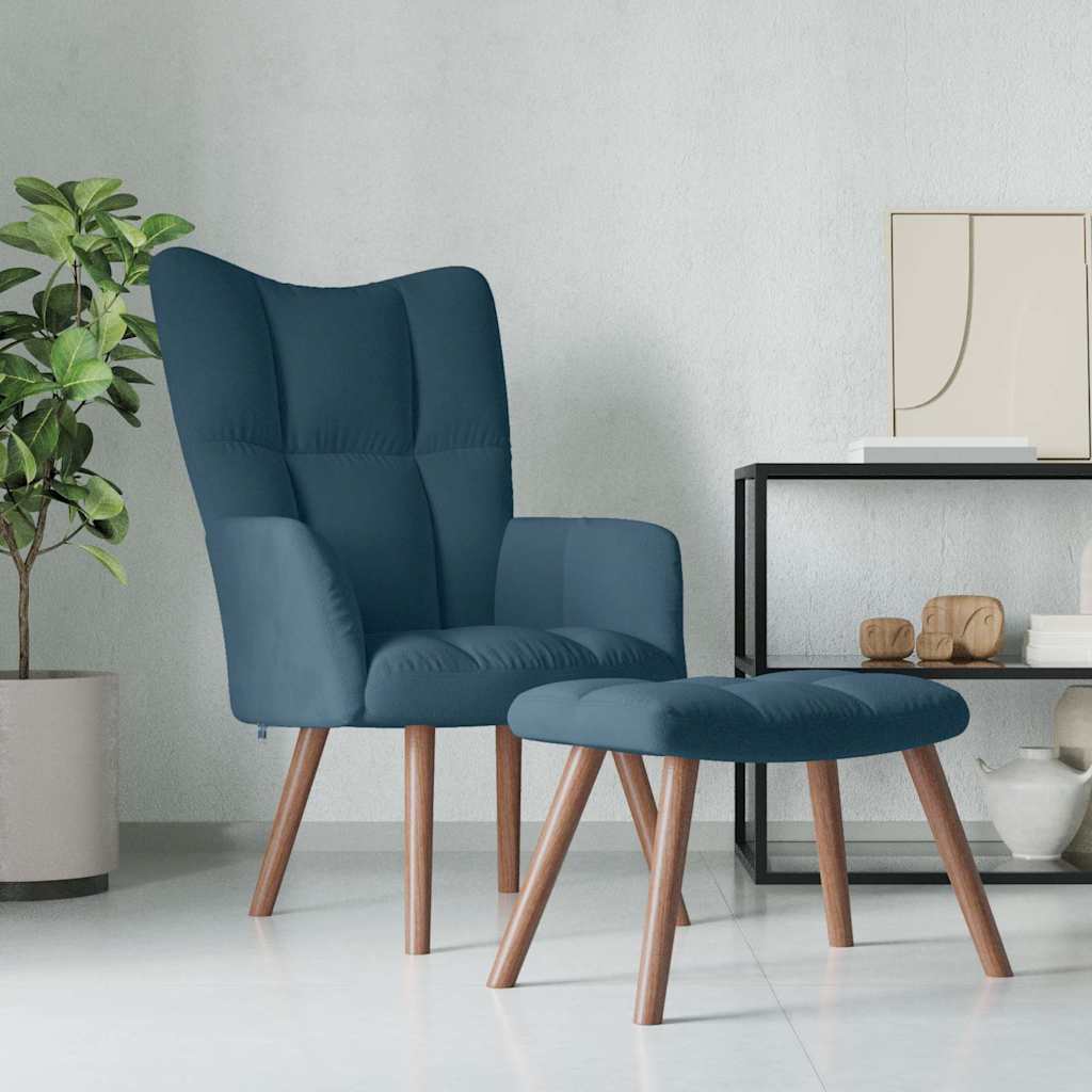 vidaXL Relaxstoel fluweel lichtgrijs