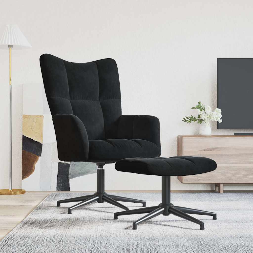 vidaXL Relaxstoel fluweel lichtgrijs